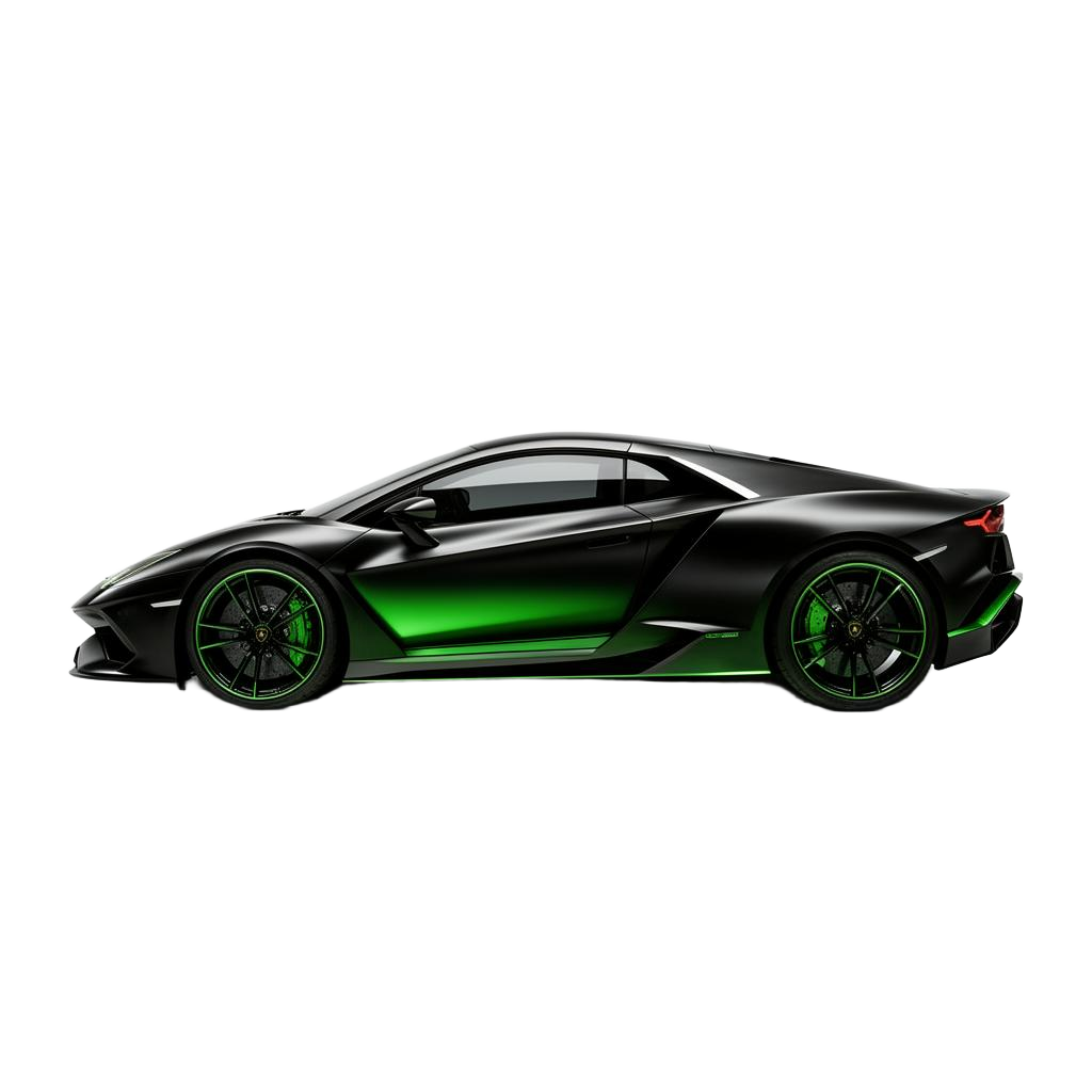 Sportwagen mit Electric Green Akzenten