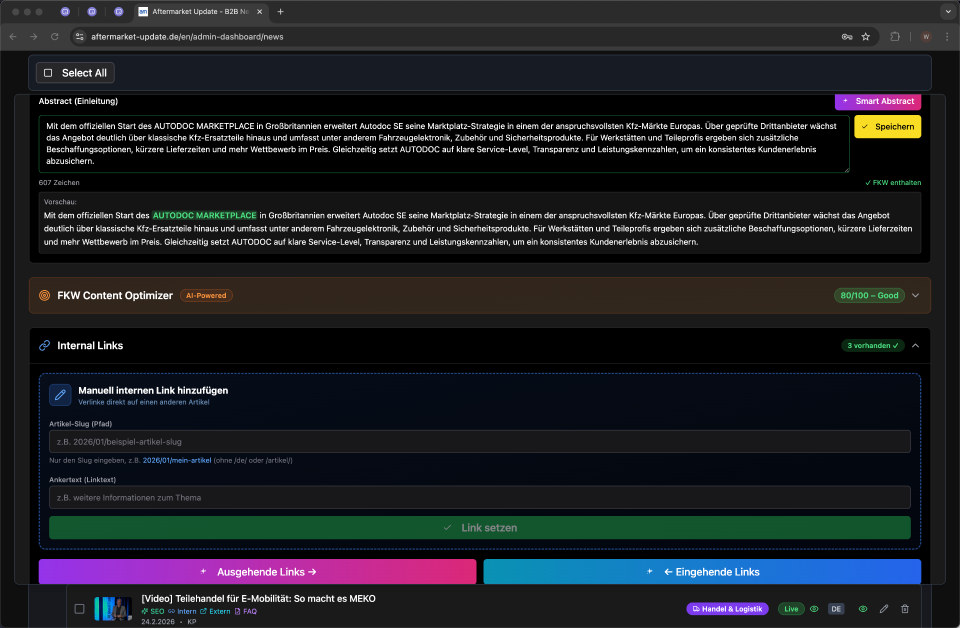 SEO Suite – Focus-Keyword-Optimierung mit KI-gestütztem Content Optimizer, Meta-Daten-Editor und interner Verlinkung